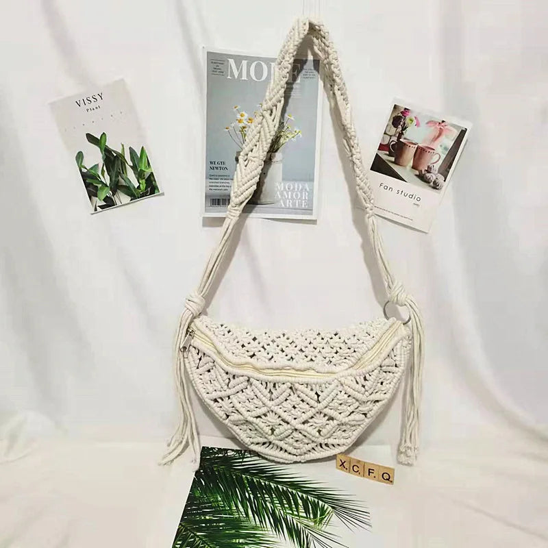 Borsa crochet bianca - Bianco