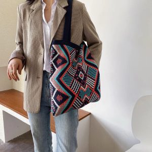 Borsa zig zag uncinetto
