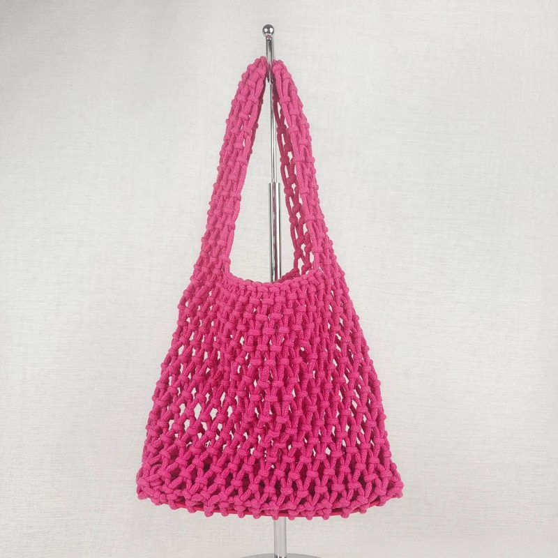 borsa-fatta-a-uncinetto-rosso-rosa-654 Borsa fatta a uncinetto - Rosso Rosa