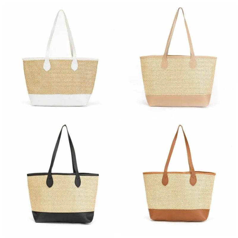 Borsa in rafia intrecciata