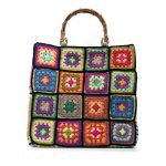 Borsa juta uncinetto - Nero