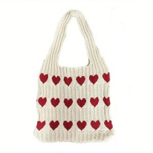 Borsa uncinetto a tracolla - Beige