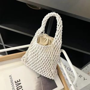 Borsa uncinetto beige - 1
