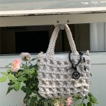 Borsa uncinetto bianca