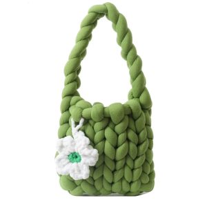 Borsa uncinetto con fiore africano