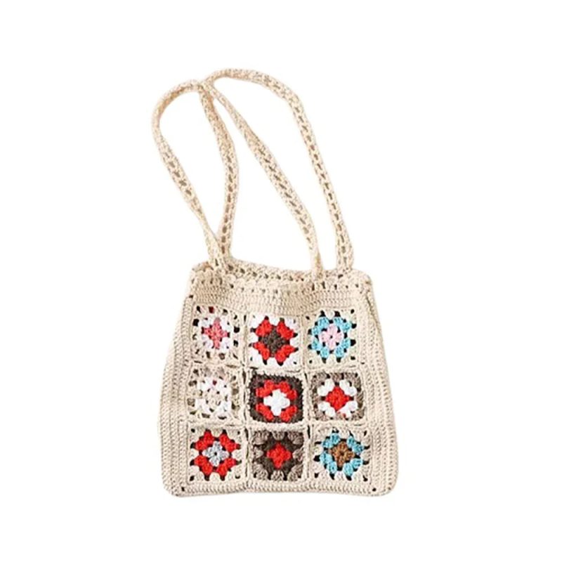 Borsa uncinetto con quadrati - 1