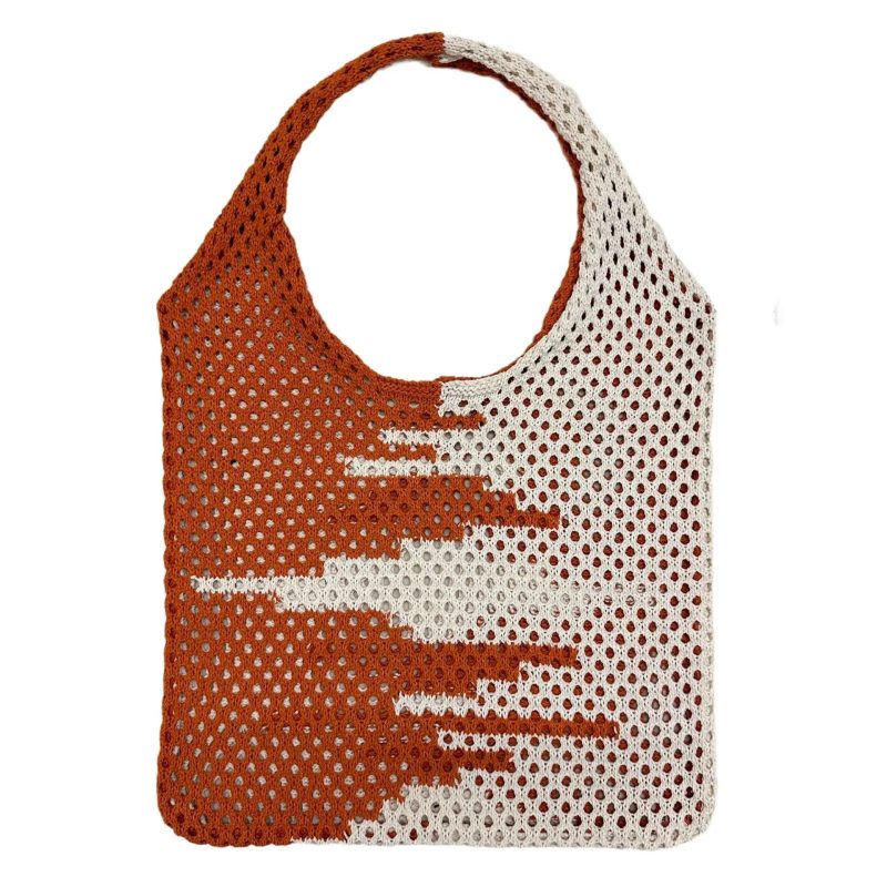 Sacca mare uncinetto - Arancione
