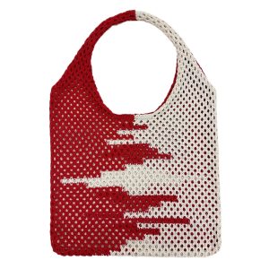 Sacca mare uncinetto - Rosso