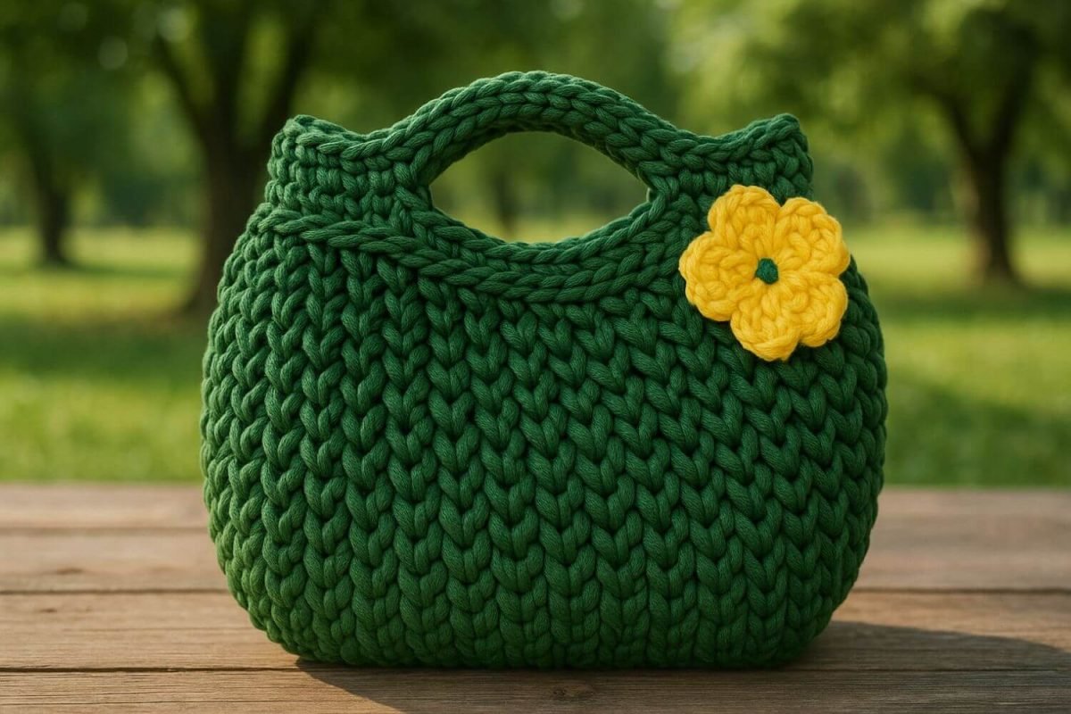 ORIGACH Kit fai da te Daisy Crochet Bag per principianti adulti, kit tutto in uno all'uncinetto con tutorial video di istruzioni, kit per la creazione di borse quadrate all'uncinetto per principianti