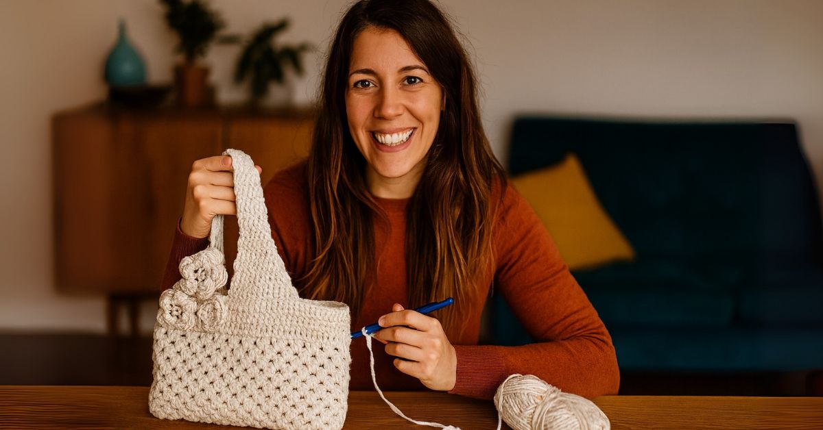 Borsa Uncinetto Bianca