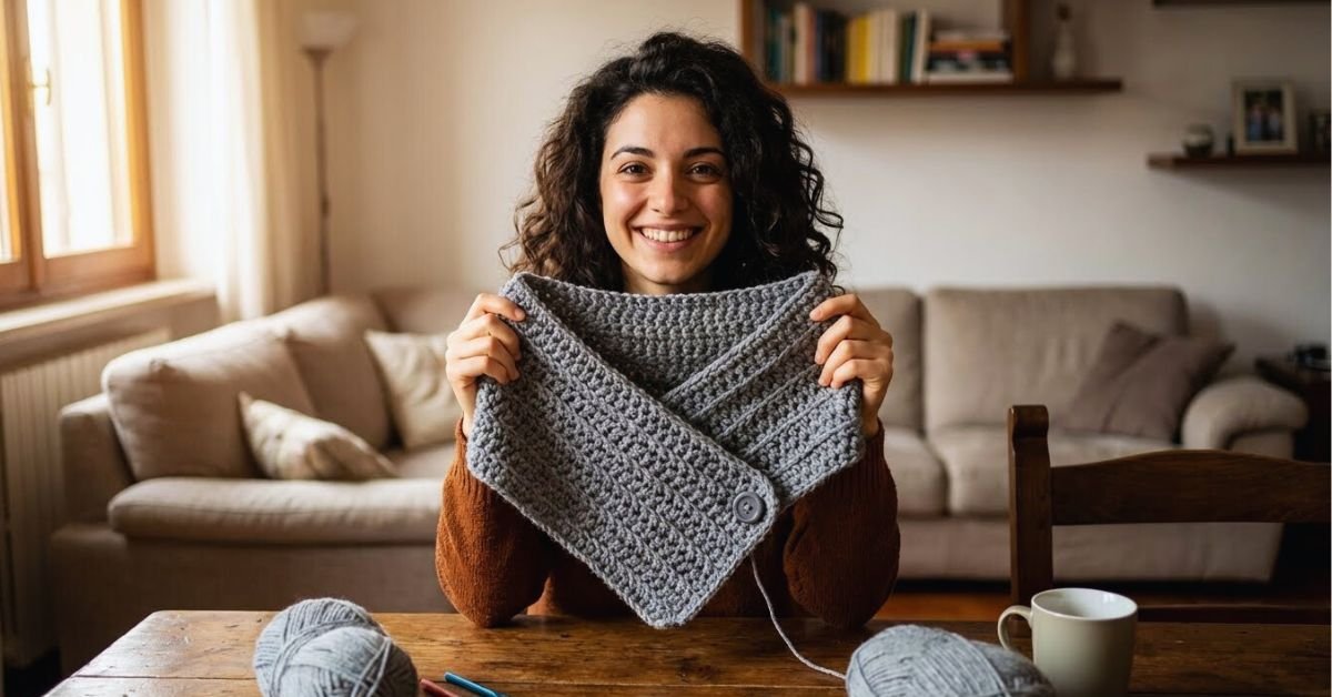 Con-ta Scaldacollo In Angora E Cotone Per Uomo E Donna - Protezione Renale Termica, Bianco, Taglie Dalla S Alla 3XL (L In Bianco Lana)