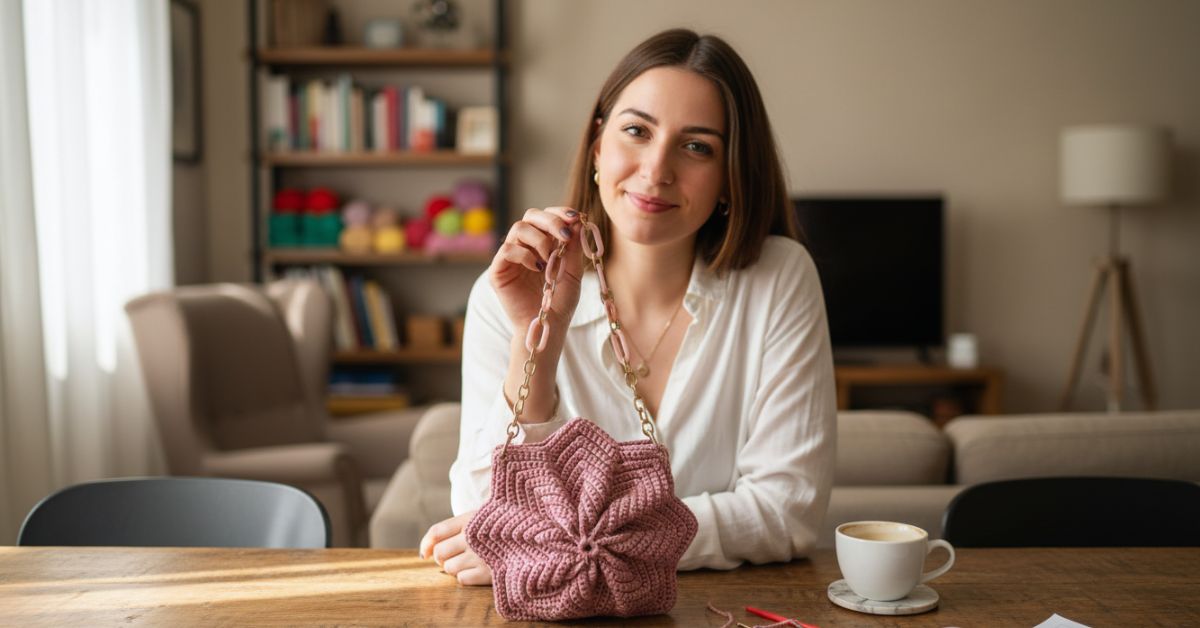 Borsa Stella Uncinetto 3D