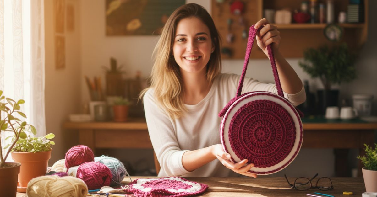 Borsa Tamburello Uncinetto