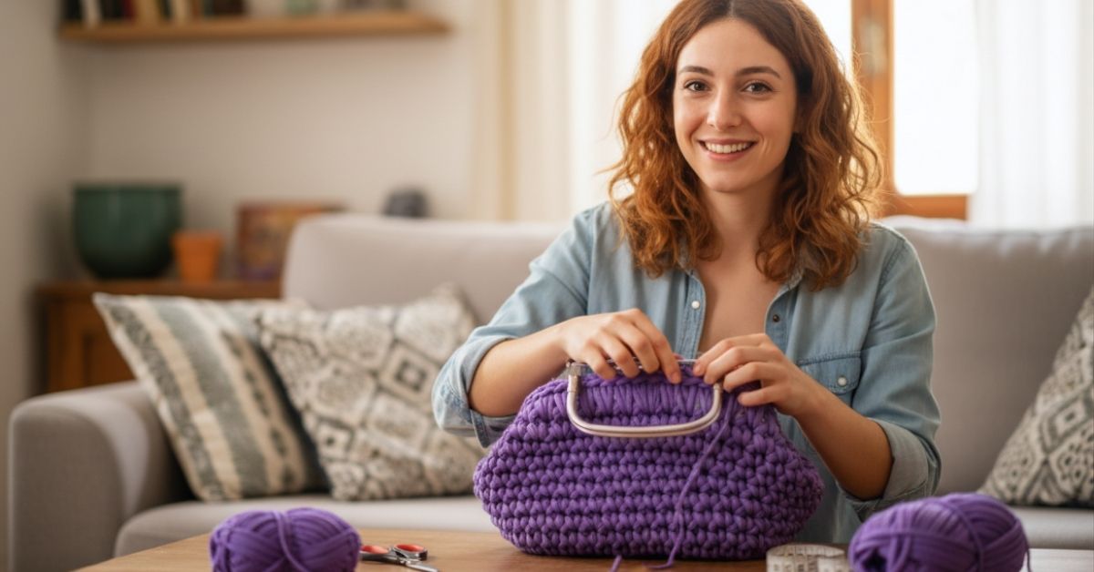 Borsa Clutch Sofia all'uncinetto