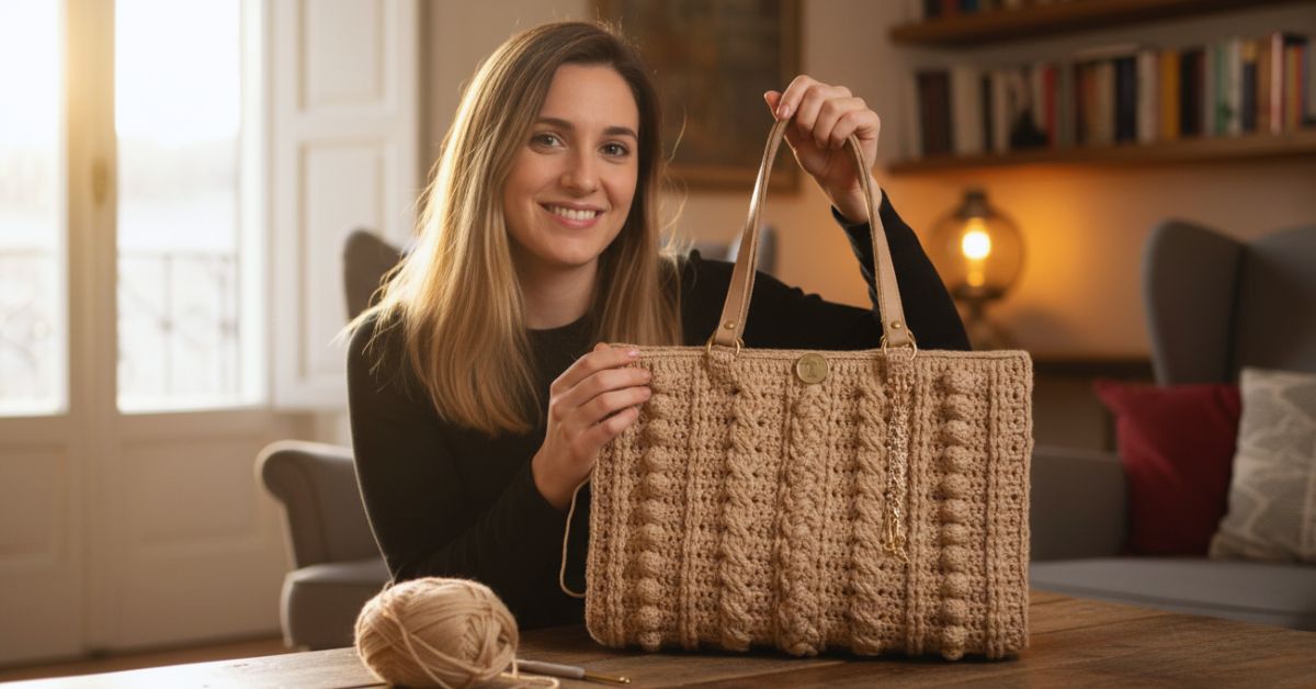 Borsa in lana fatta a mano il tutorial semplice per un accessorio di lusso