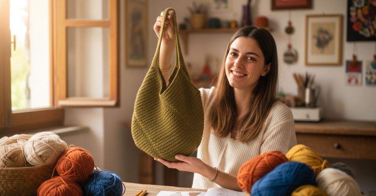 Come creare una borsa a sacco a uncinetto