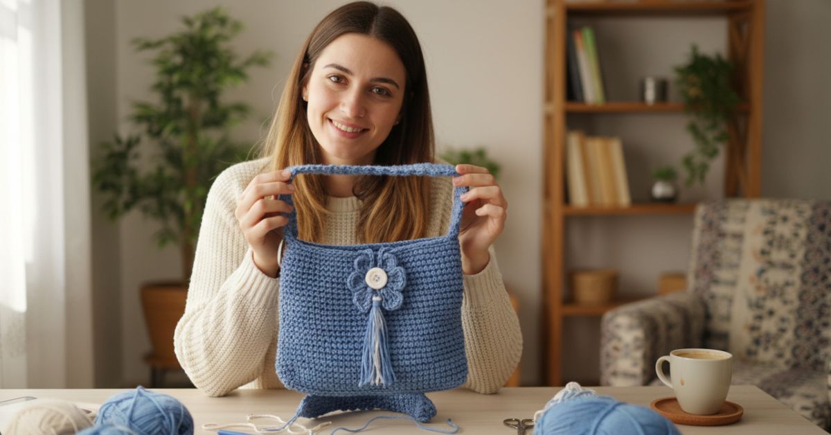 Borsa a tracolla uncinetto il tutorial semplice per un look glitterato