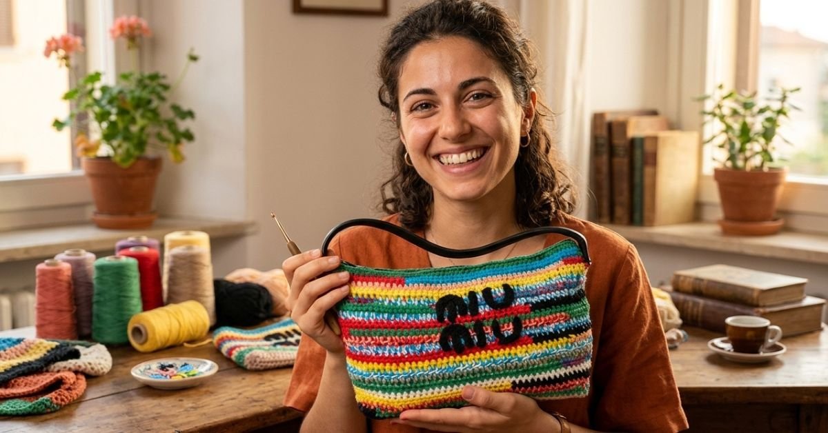 Borsa uncinetto stile Miu Miu il tutorial passo dopo passo per l'estate 2026