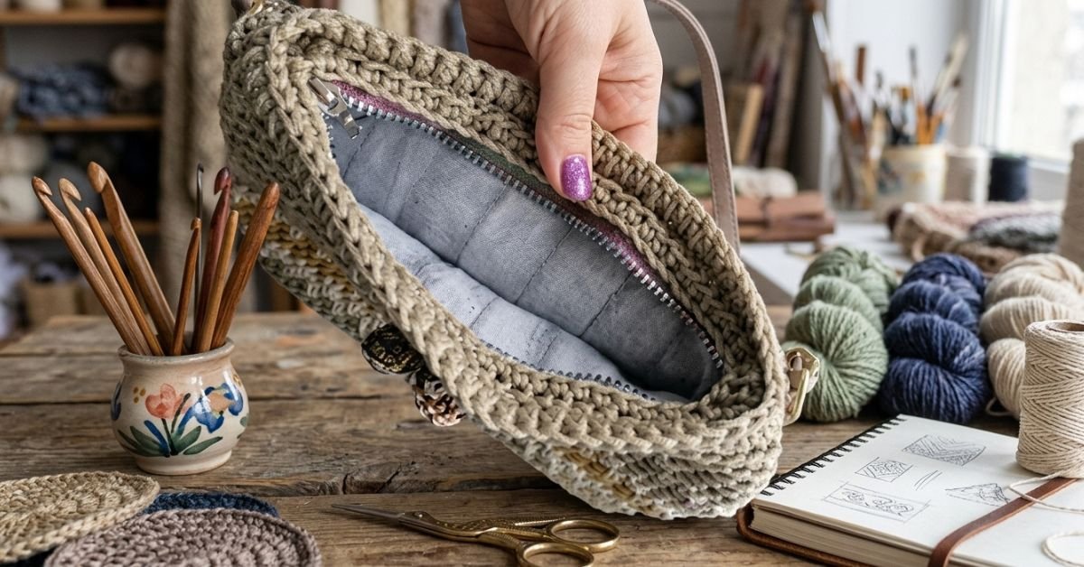 Come foderare una borsa all'uncinetto il trucco facile senza macchina