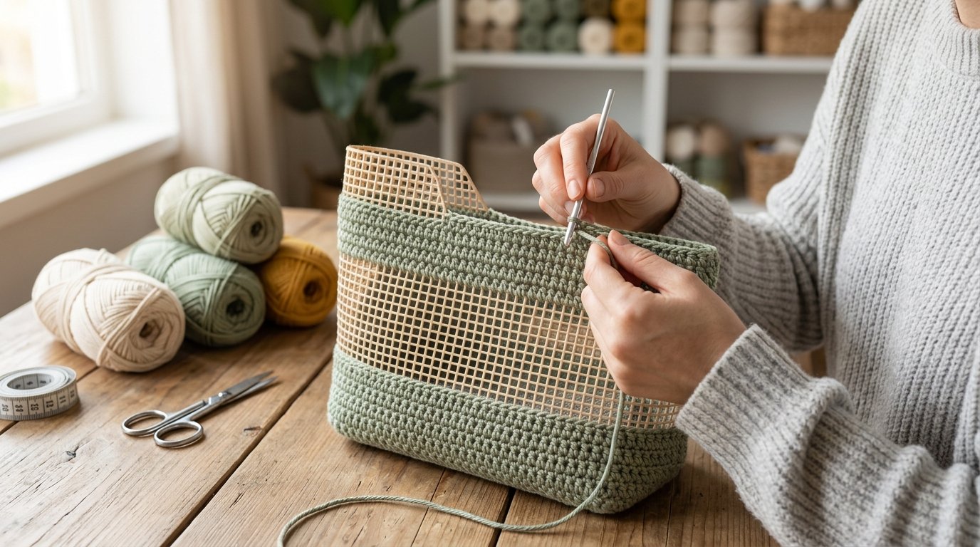 Tutorial borsa uncinetto con rete: il metodo che mi ha salvato tempo e tantissimo filato