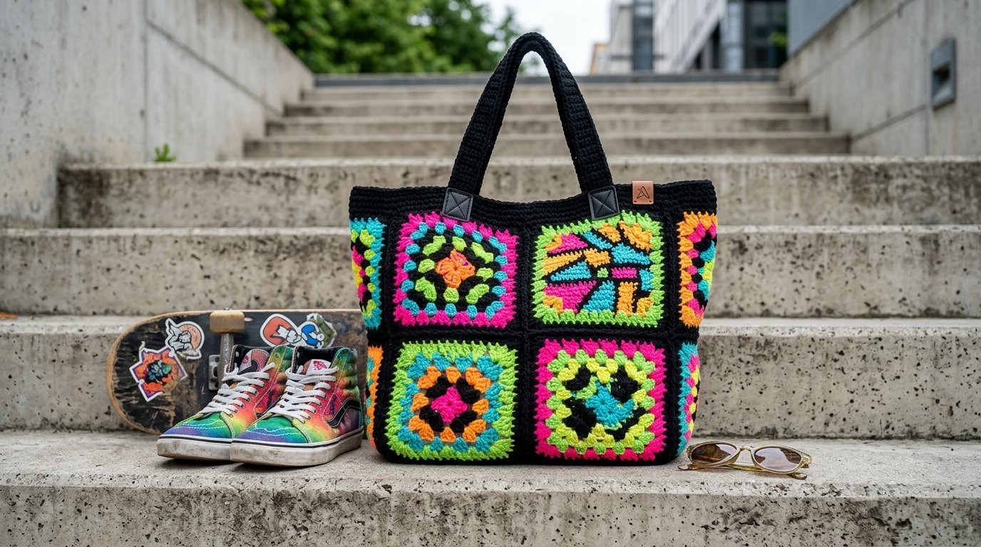 Mattonelle uncinetto schemi tutorial borsa uncinetto granny bag: la mia rivisitazione pop